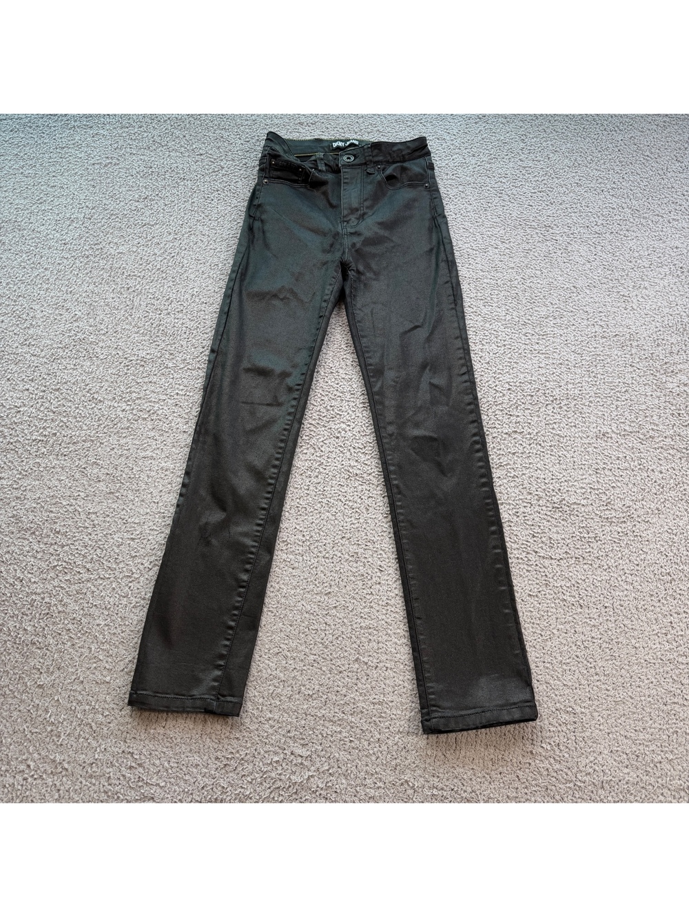 DKNY Jeans Waverly Black Coated Skinny Jeans Women’s 24/00 High Rise